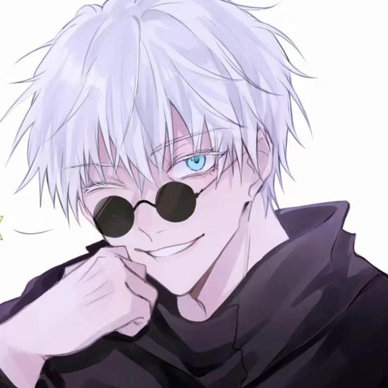 Gojo Satoru แว่นตาอะนิเมะ Jujutsu Kaisen Gojo Satoru คอสเพลย์สีดําแว่นตาแว่นตาแว่นตากันแดดคุณภาพสูง Party ผู้ชายผู้หญิง Prop