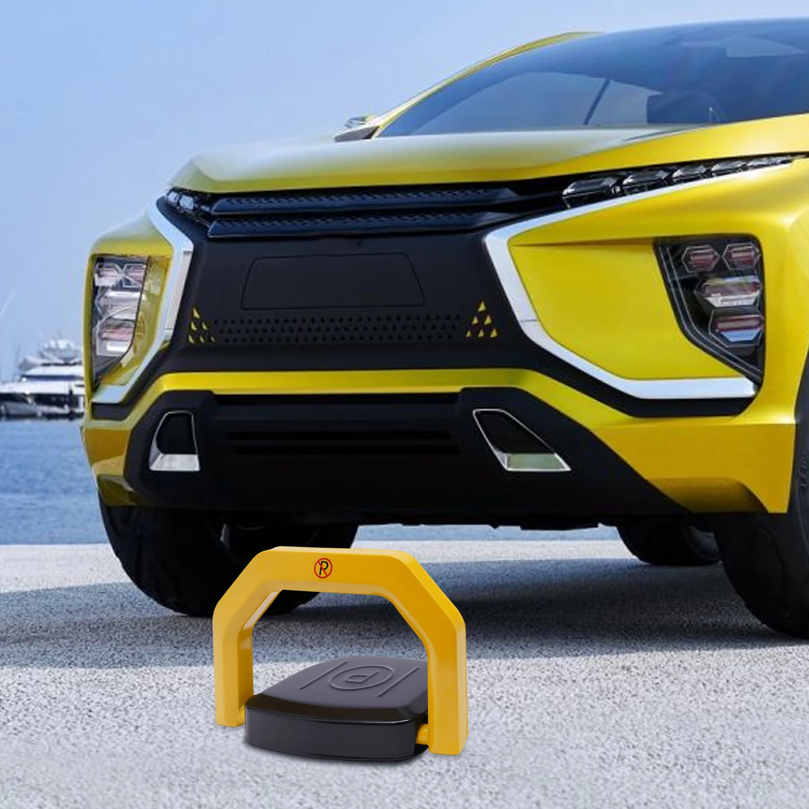 Bloqueio de estacionamento com controle remoto dobrável bloqueio de estacionamento automático entrada de garagem com sensor à prova d'água e anti-pressão