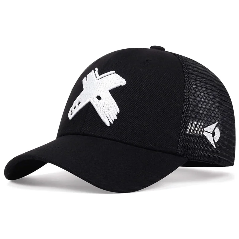 여름 남성 메쉬 야구 모자 야외 스포츠 X 편지 Snapback 모자 여성용 남여 통기성 모자 힙합 트럭 모자