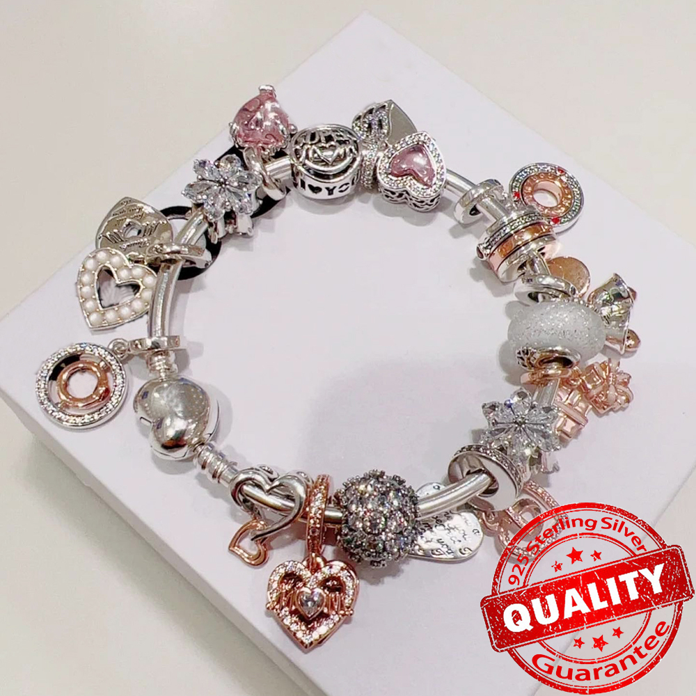Nova chegada 925 prata esterlina amor você mãe entrelaçado corações infinitos charme caber pulseira original para mulheres colar jóias diy