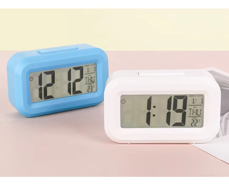 Led digital despertador backlight snooze data tempo calendário desktop multifuncional eletrônico backlight relógio de mesa