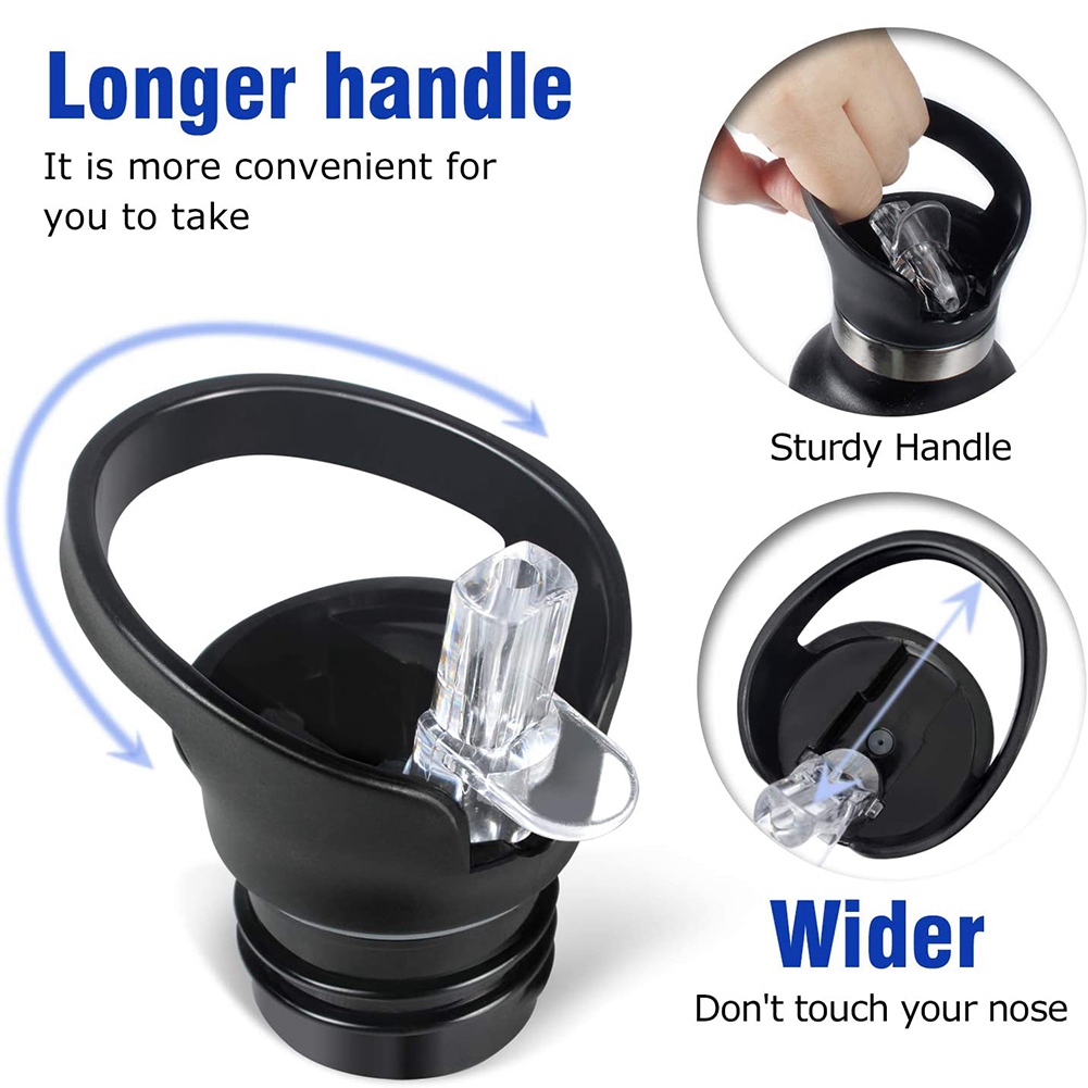Standard Size Straw Lid for Hydro Flask Standard Bottle and Simple Modern Ascent Bottle with Straw and Clean Brush