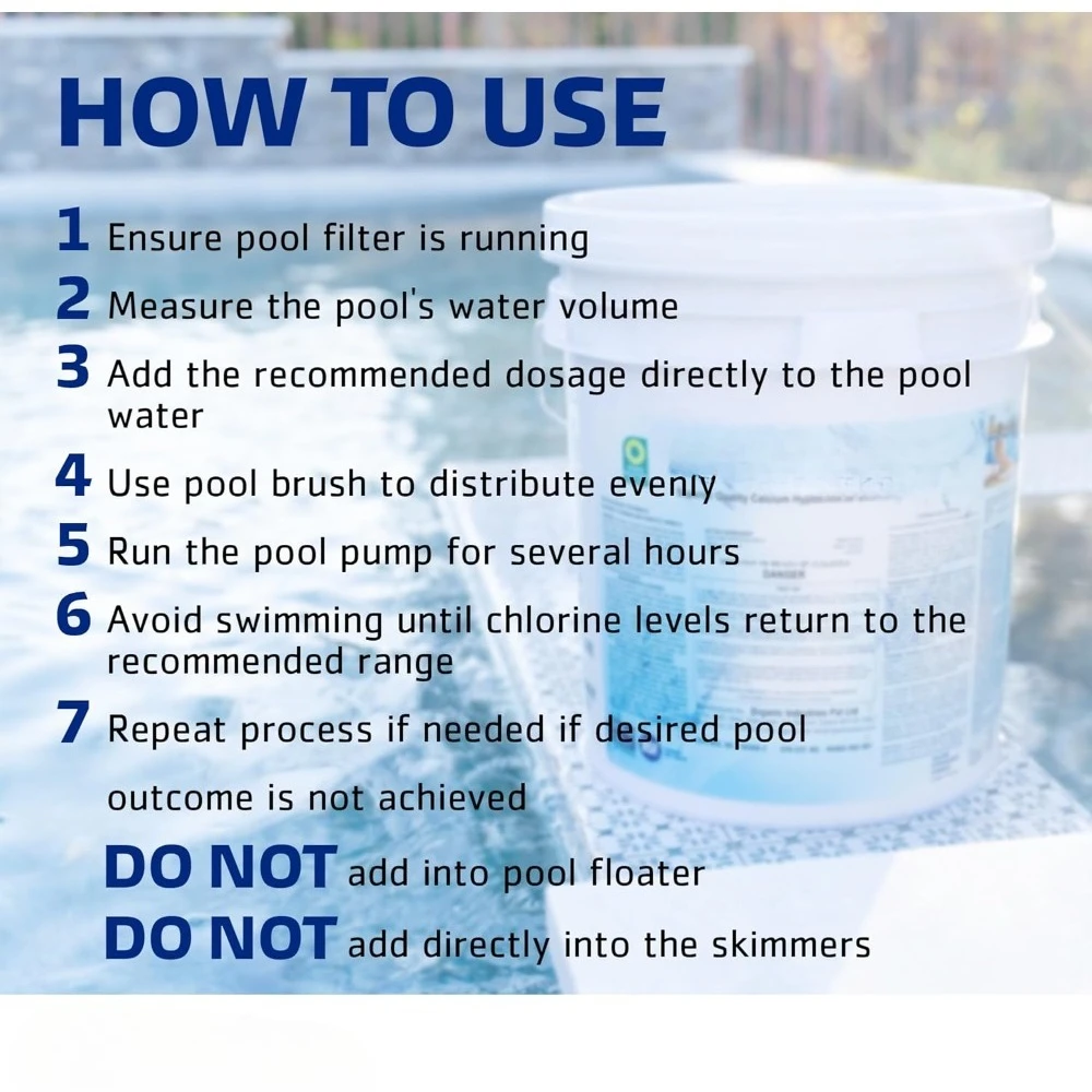 Hot sale.Popular Pool Shock- 65% Granular Cal Hypo-Swimming Pool Shock for In-Ground,Above Ground,Spas &Hot Tubs-50 Pound Pail