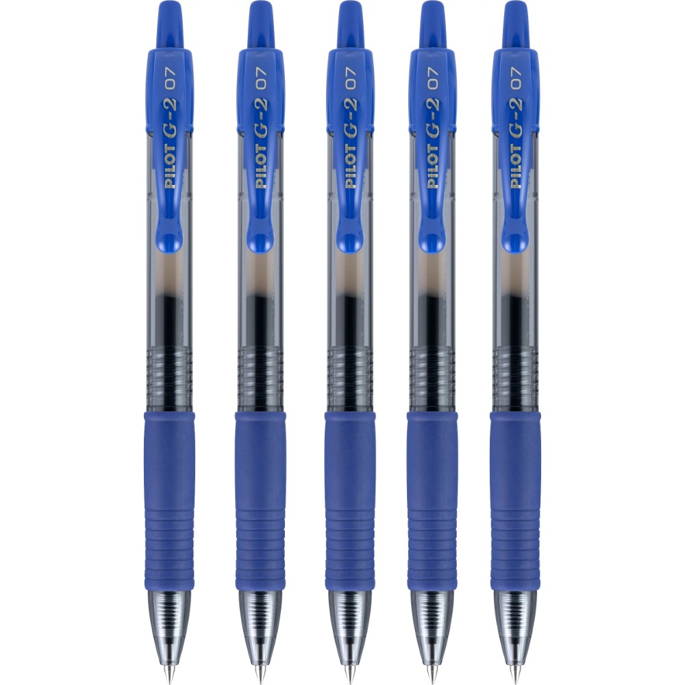 Retractable Gel Pens, Fine Point (0.7 mm), Blue Ink, 5 Count 588909355
