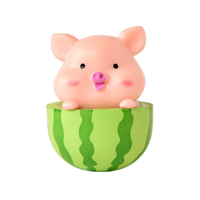 7 ピース/セット漫画豚動物人形おもちゃモデル像置物飾りミニチュア