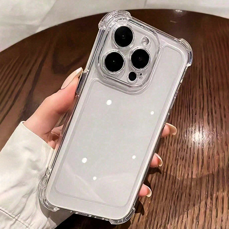 IPhone用透明耐衝撃ケース,シングル,ソフト,耐衝撃機能,落下防止,14pro,14pro,13,11, 1個,四隅