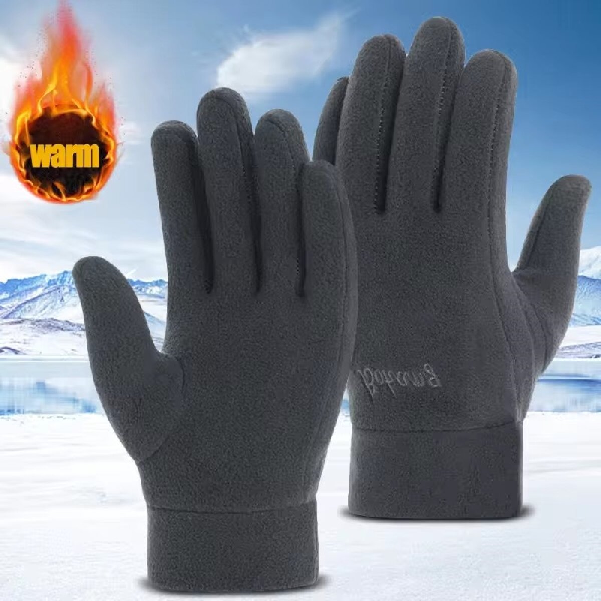 Luvas de inverno dos homens engrossar lã quente térmica luvas de dedo cheio resistência ao frio à prova vento ao ar livre esqui ciclismo luvas femininas