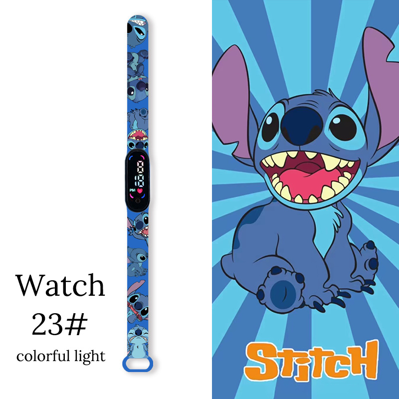 Disney dos desenhos animados ponto crianças relógios meninas moda pulseira led relógio feminino crianças eletrônico digital à prova dwaterproof água