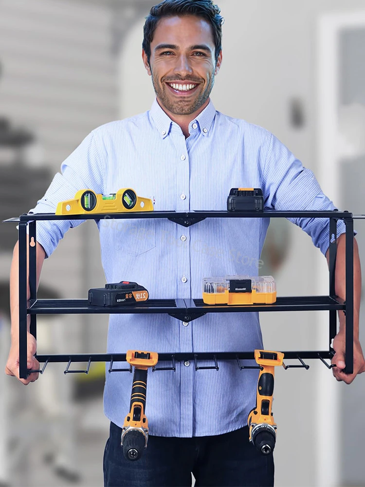 3-Layer Tool Cabinet Heavy Duty Metal Tool Shelf for Garage Organization Large Size & Easy Assembly Power Tool Organizer