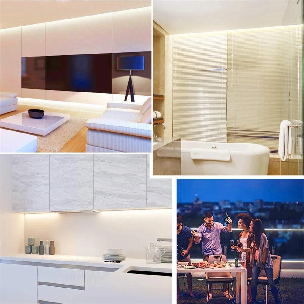 COB Led 스트립 EU 전원 220V LED 스트립 방수 유연한 리본 테이프 침실 야외 정원 조명에 대 한 높은 밝기
