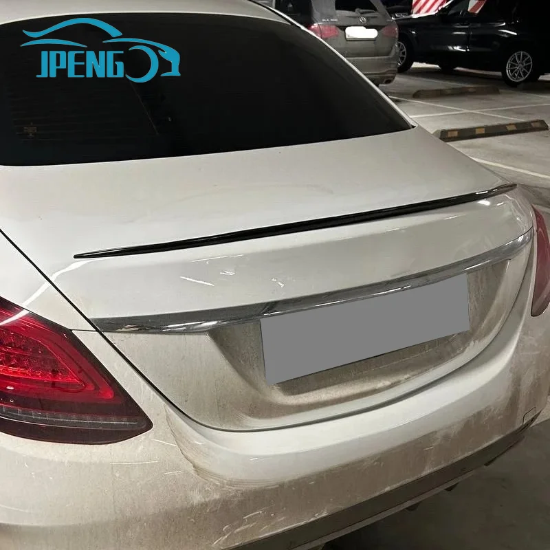 Подходит для Mercedes-Benz C-Class C63 C43 C180 C200 C250 C300 C400 C450 AMG, черный спойлер багажника и крыла W205 Sedan 2015+