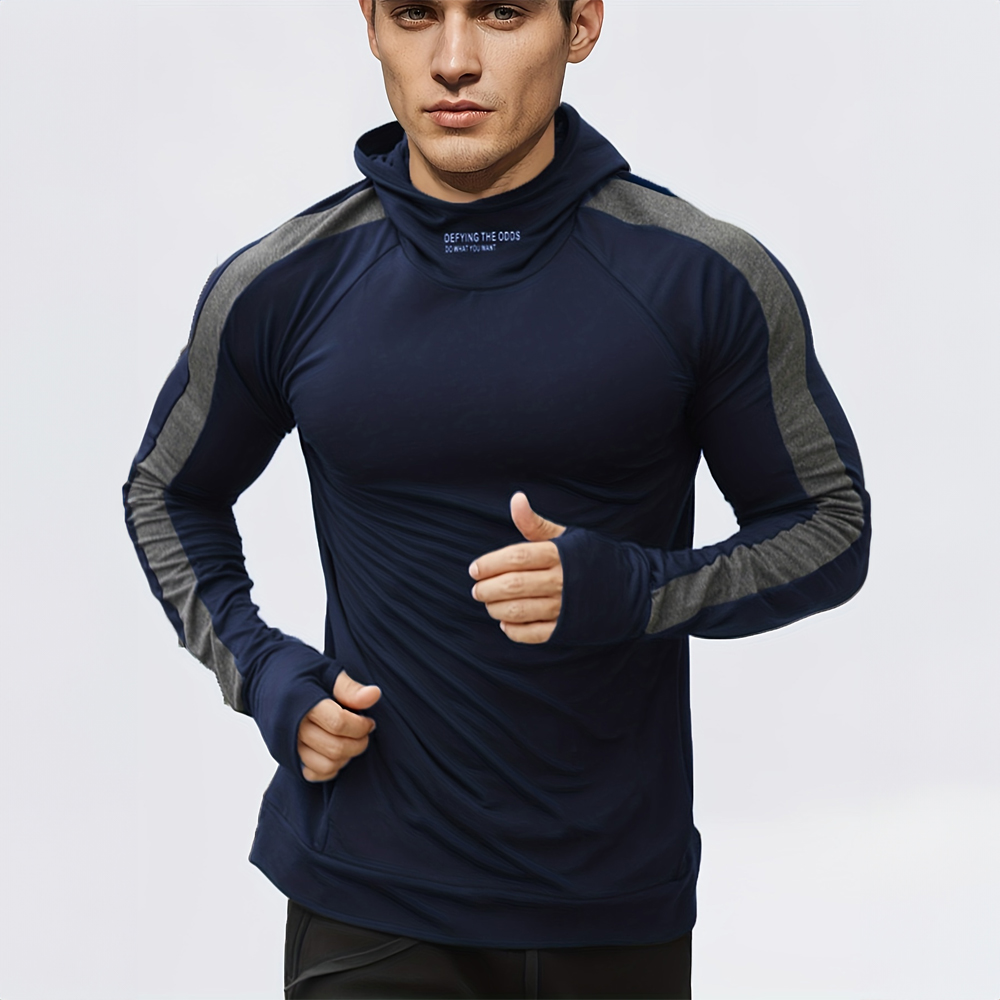 Otoño nueva ropa deportiva para correr ropa deportiva ajustada deportes trotar compresión Sudadera con capucha para hombres jersey de ocio al aire libre ropa para hombres
