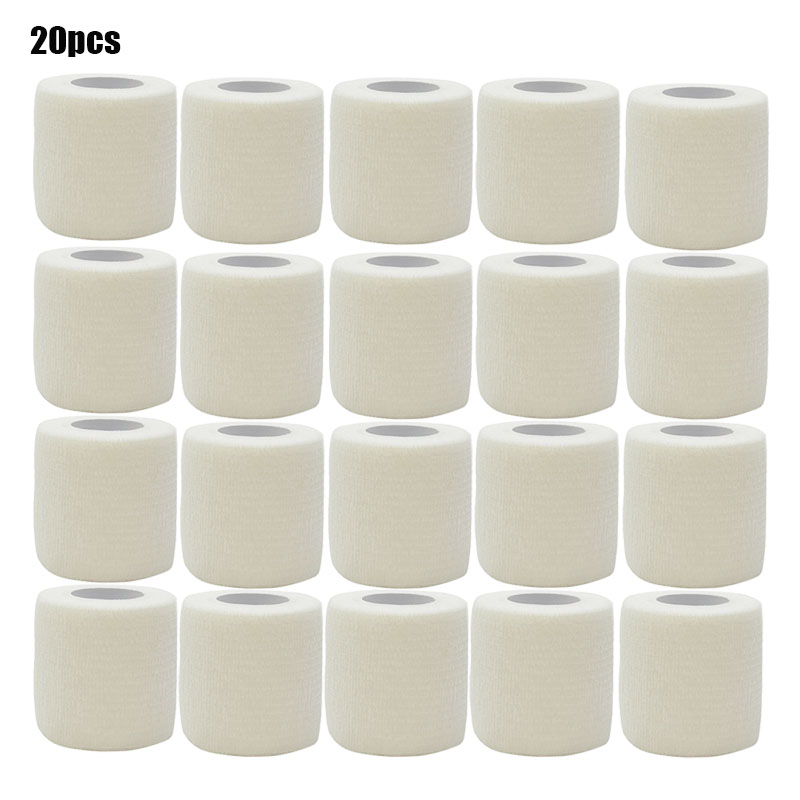 3/6/20 piezas vendajes elásticos autoadhesivos deportivos blancos antideslizantes atléticos no tejidos desechables Kit de ayuda de vendaje elástico impermeable