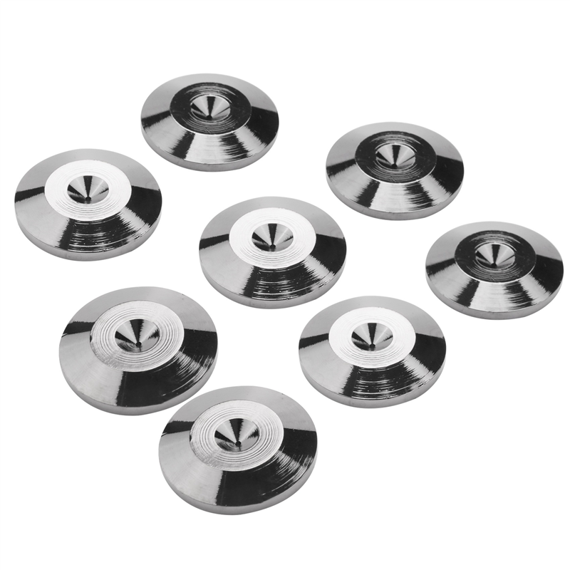 金属製の耐衝撃フットスパイクパッド、スピーカー用スタンドマット、CDプレーヤー、ターンテーブルアンプ、レコーダーフットパッド、8個