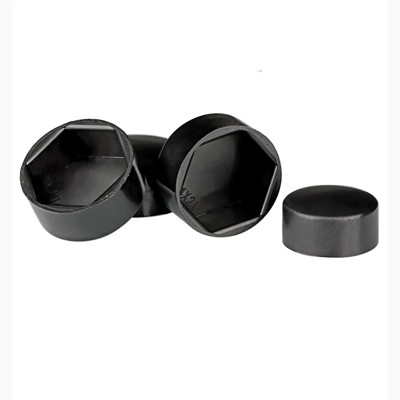 Black/White/Gray Hexagonal Nut Flat Head Plastic Protective Cap External Hexagonal Screw Decorative Cap Dust-Proof Cover