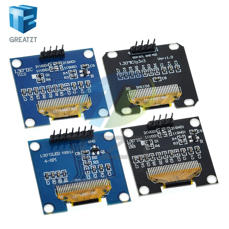 1.3 inch OLED module SPI/IIC I2C Communicate white/blue color 128X64 1.3 inch OLED LCD LED Display Module 1.3" OLED Module