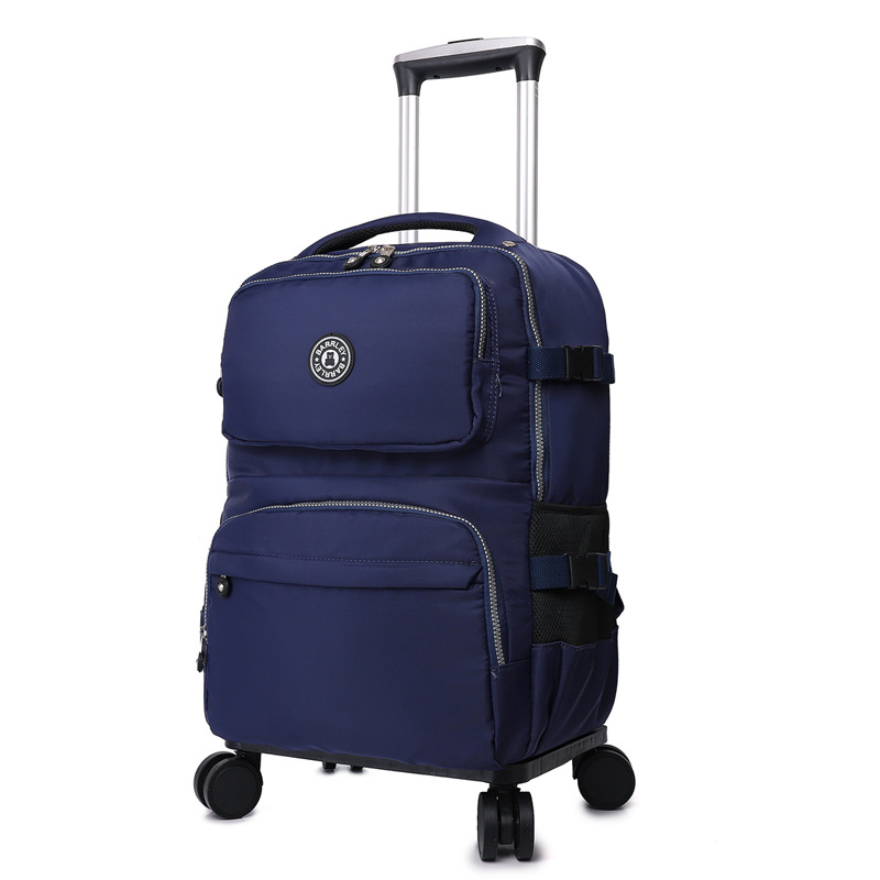 Mala Trolley de Viagem Feminina, Mochila de Rodas Femininas, Bagagem Spinner Rolling, Bolsa escolar