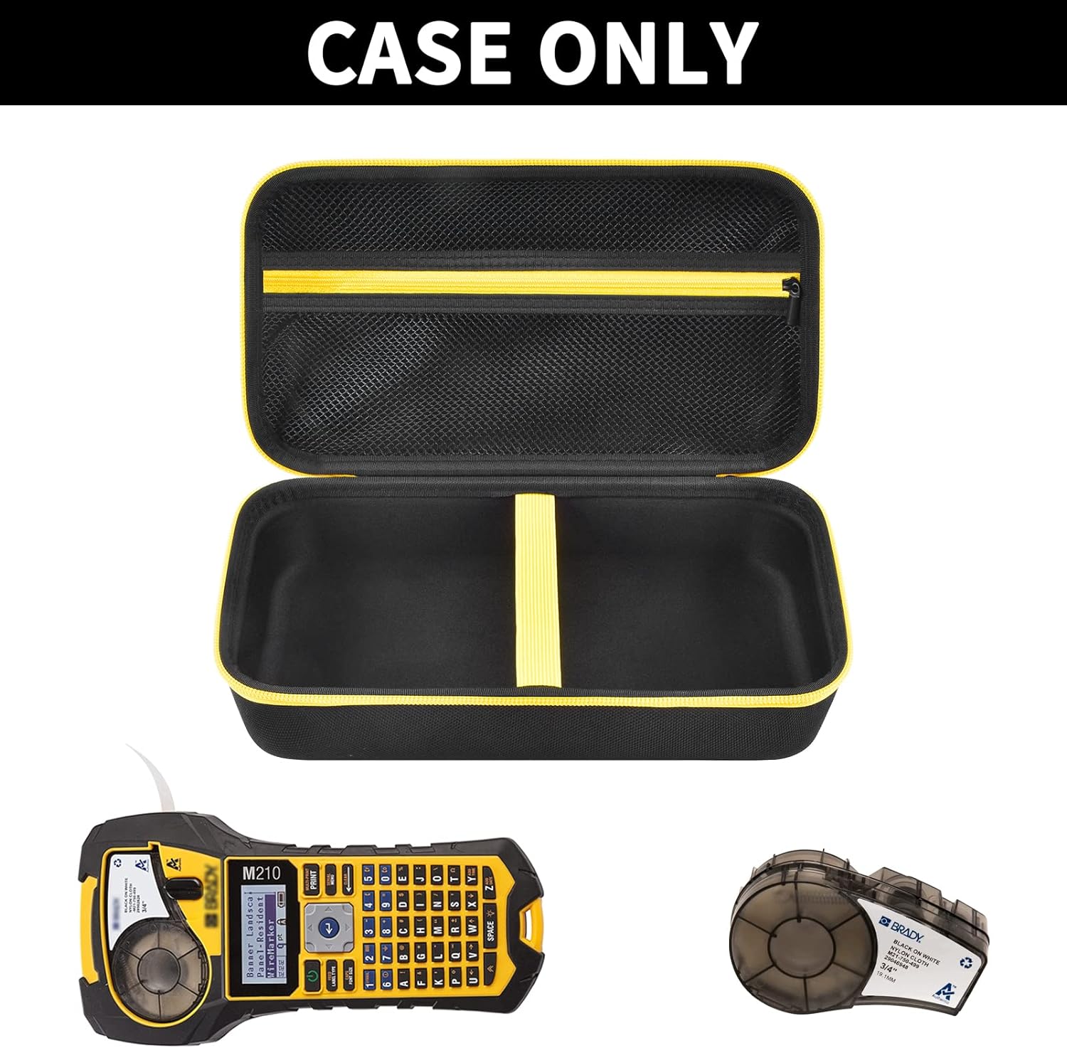 Hülle kompatibel mit Brady M210/ BMP21-PLUS Handheld-Etikettendrucker. Sticker Maker Tragbare Aufbewahrungstasche mit Netztasche