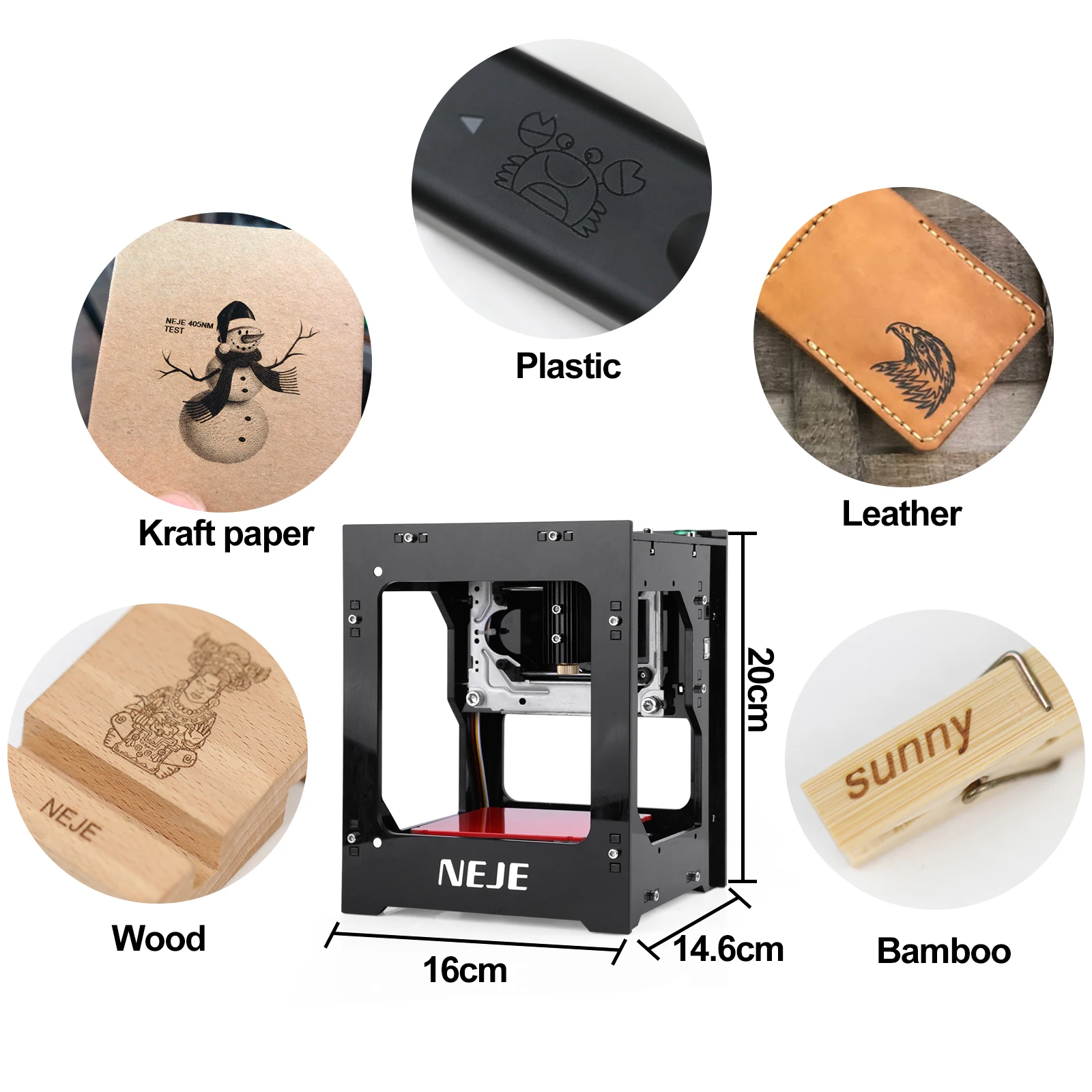 NEJE 3000mW laser engraver 445nm Wood Router Desktop Laser Printer Cutting Machine with NEJE Scanner wireless DIY Creation