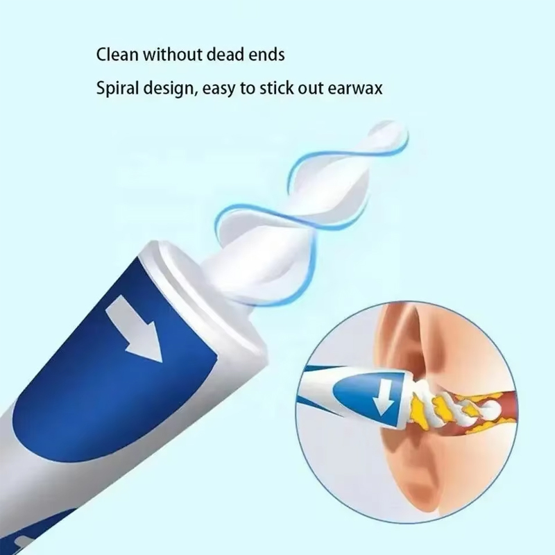 16Pcs Replaceable Silicone Ear Spoons, Ear Cleaner with Soft Silicone Replacement Tips, Soft and Comfortable