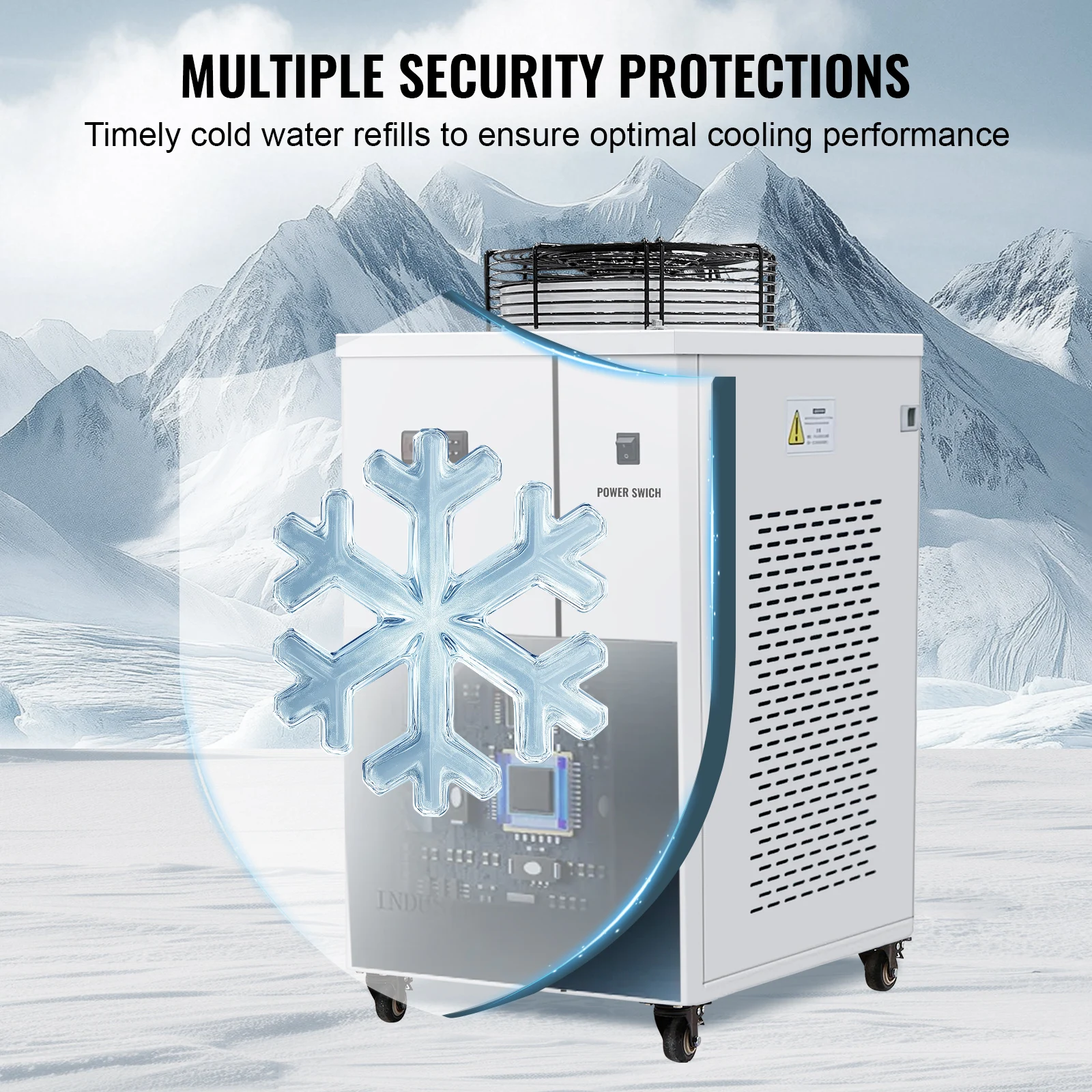 SIHAO Raffreddatore d'acqua industriale CW6000 CW6100 CW6200 Sistema di raffreddamento con protezione del flusso d'acqua per raffreddamento con incisione laser CO2