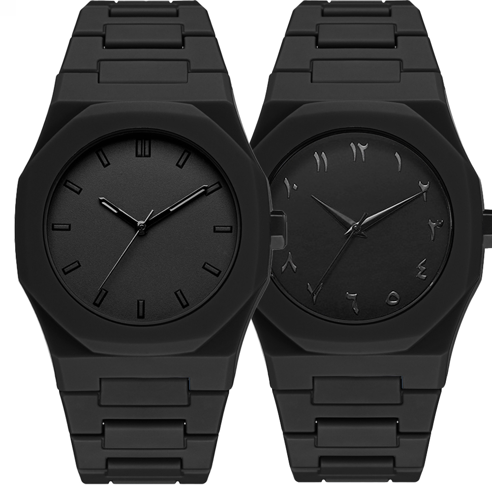 Conjunto de relógio masculino com ponteiro bonito, 2 peças/1 peça, relógio masculino com mostrador poligonal clássico e versátil, adequado para vários festivais