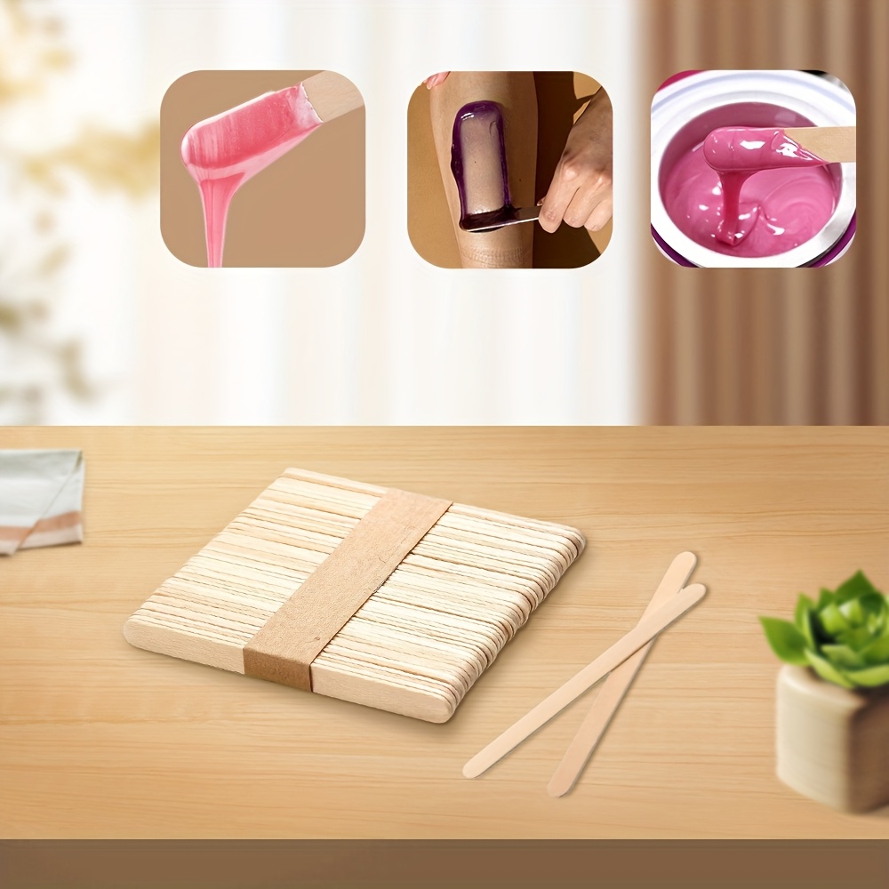 10pcs, 50pcs, 100pcs-114mm Waxing Wood Stick Wood Wax Scraper Applicator Body Hair Removal Craft Stick Applicator Scraper