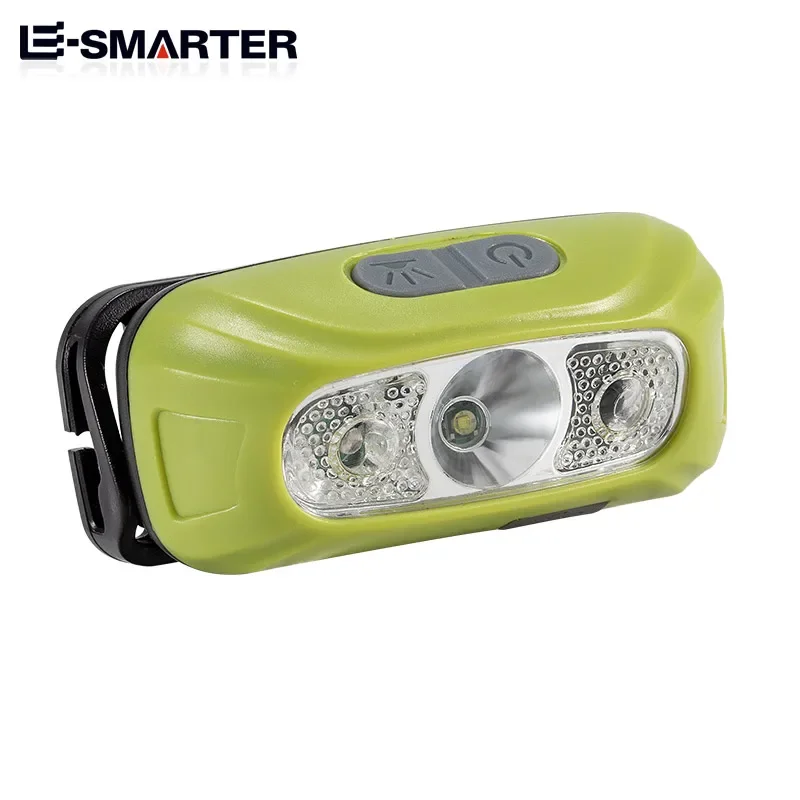 Mini lampada frontale portatile con sensore LED forte torcia frontale ricaricabile USB per pesca notturna fari da campeggio lanterna anteriore