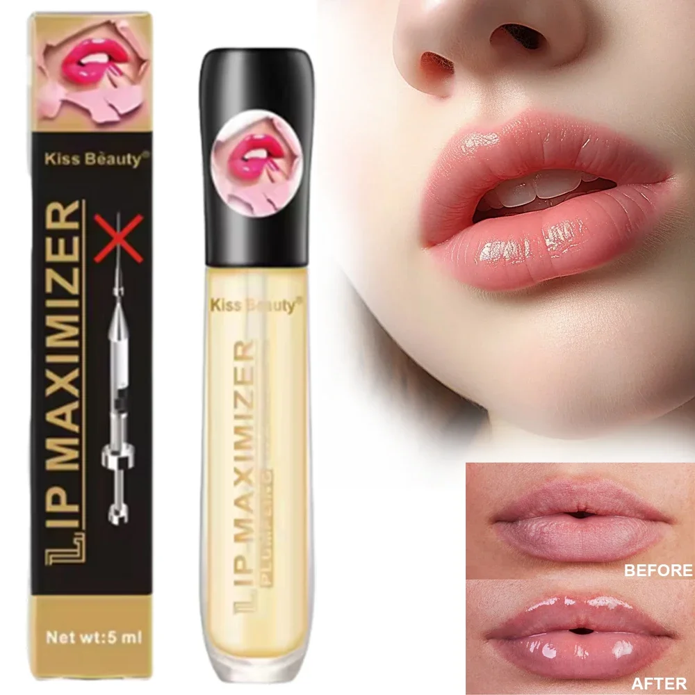1/2PCS Transparent Lip Gloss Plumping Lip Oil - Moisturizing Repairing Fine Line Reducer Brighten Enhance Lip Serum for Lip Care