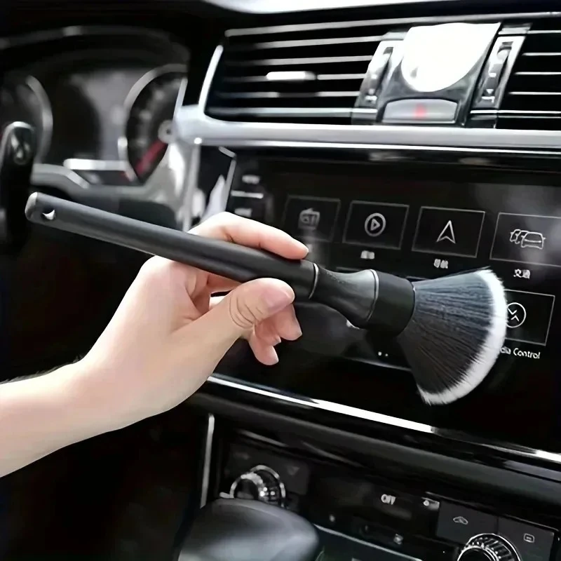1 pçs escova de detalhamento interior do carro escova de limpeza de cerdas macias ferramenta de limpeza de carro da motocicleta detalhe automático traço espanador escova