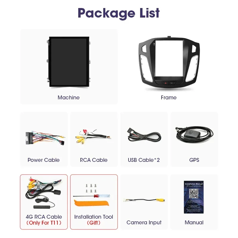 Автомагнитола на Android 12 для Ford Focus Mk3 2011-2017, мультимедийный плеер, 2Din, навигация, стереосистема Carplay, динамики 9,7 дюйма, аудио