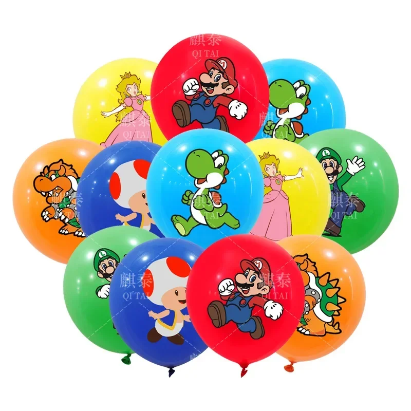 12/24pcs Super Mary Serie Ballon Mario Bros Luigi Yoshi Anime Figuren Ballon Speelgoed Decoratie Feestartikelen Kinderen Geschenken