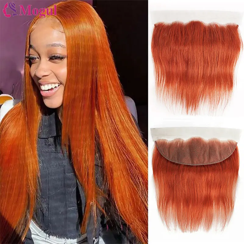 13x4 fechamento frontal de renda transparente apenas 350 pacotes laranja orelha a orelha frontal 100% remy cabelo humano renda frontal pré arrancado