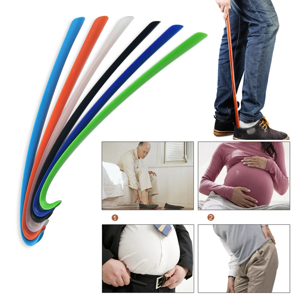 Plastic Extra Long Shoehorn Hotel Household Shoe Wearer Shoes Lifter Shoes Spoon Lazy Does Not Bend Shoe Draw Helper Shoe Spoon