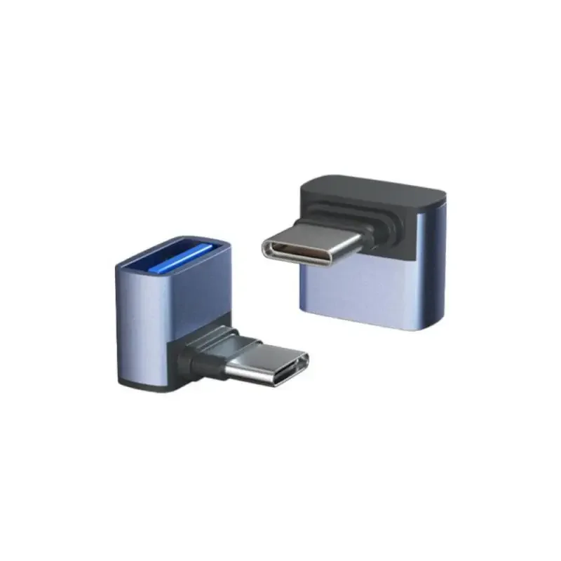 USB portabel, 5/3/1 buah USB tipe-c revolusi USB3.1 Wanita kabel OTG konverter siku untuk MacBook Laptop Data ponsel