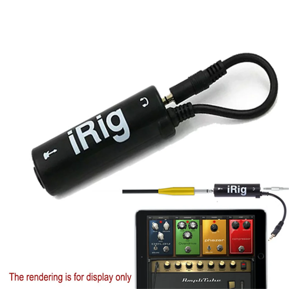 1 convertidor de interfaz de guitarra IRIG, cable de audio de 3,5mm con bajo ruido de fondo, característica antiarañazos esmerilada de alta fidelidad