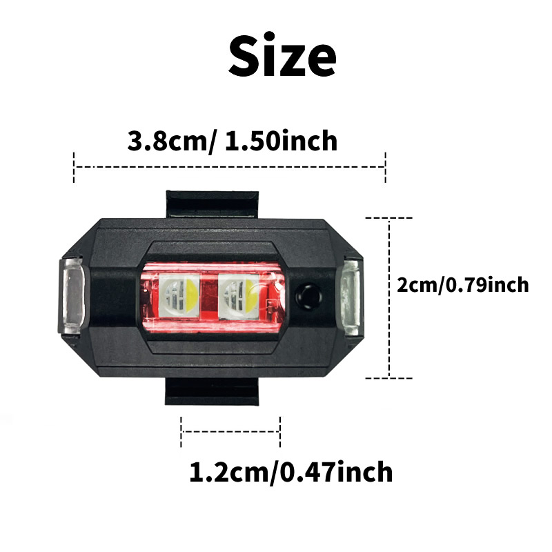 Light Up the Night RGB LED เครื่องบิน Strobe Lights สําหรับรถจักรยานยนต์,เครื่องบินและเฮลิคอปเตอร์,รถยนต์ ควบคุมสีง่าย ชาร์จใหม่ได้
