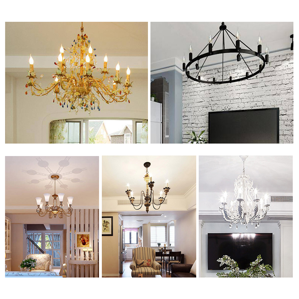 10 stücke E27 E14 Led-lampe 220 V Kerze Birne Energiesparlampe 3 W 6 W 9 W 12 W Led Kronleuchter Licht Scheinwerfer Led für Home Dekoration