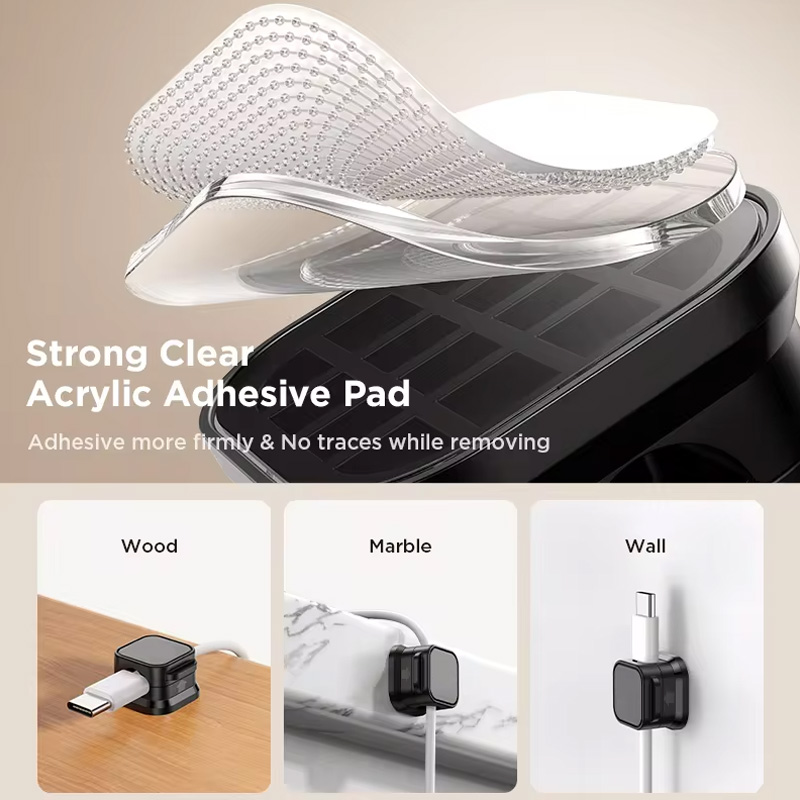 6 pçs organizador de fio magnético desktop cabo clipe protetor cabo ímã enrolador linha plug mouse linha carregamento usb titular gancho