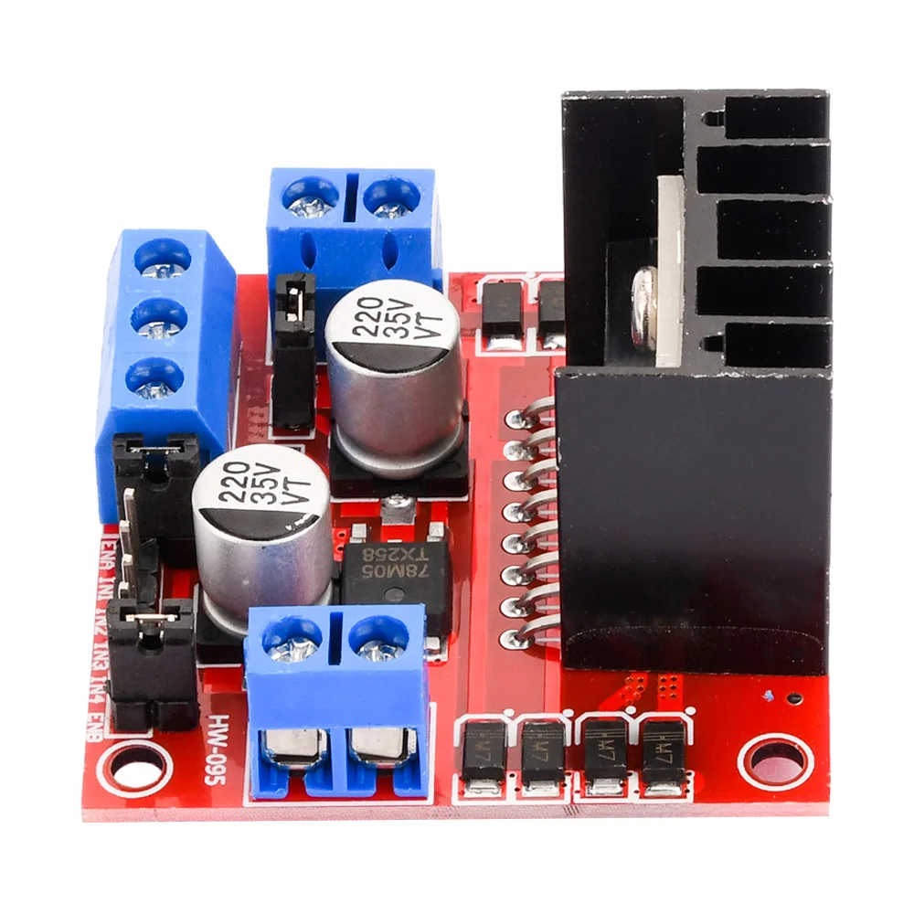 L298N Dual H Bridge DC Motor Stepper papan pengontrol Drive daya tinggi L298 MODUL UNTUK Arduino Motor Stepper Robot mobil pintar