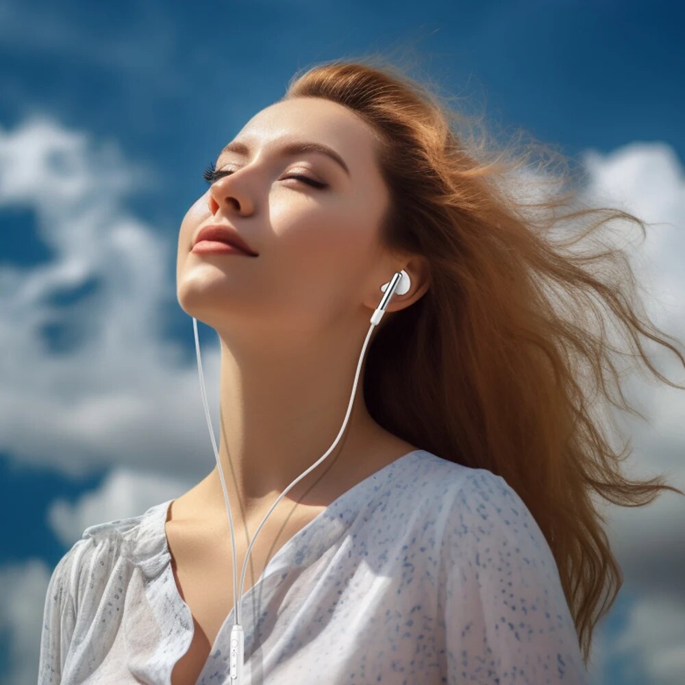 Topk Kopfhörer In-Ear Lautstärke regler mit Mikrofon 3,5mm Buchse Universal für iPhone Android