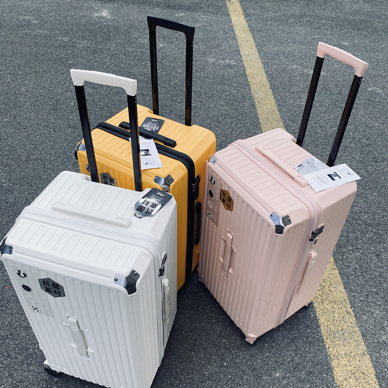 トレンディなユニセックス荷物スーツケースブレーキ付きユニバーサルホイールジッパーパスワードロックファッショナブルな ABS PC 素材トラベルバッグ