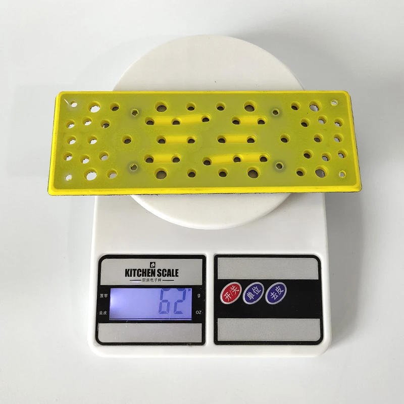 Bandeja pneumática de moedor seco, 70x198mm, adequada para cabeça de moagem mirka, máquina de lixa, chassi, sucção de poeira, disco de moagem quadrado