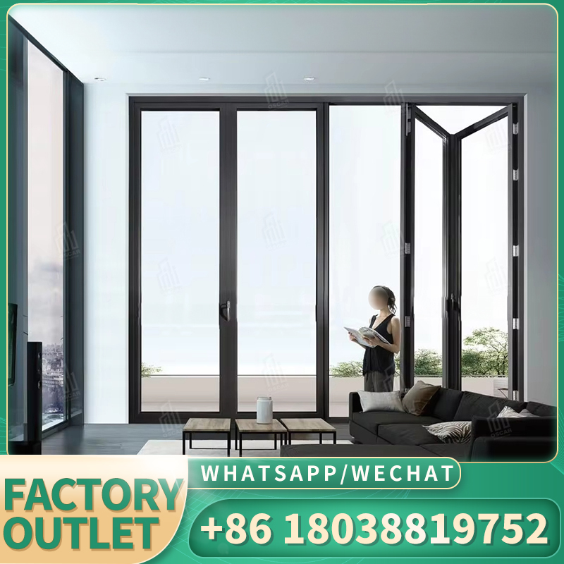 Puerta de aluminio de cristal comercial al aire libre doble de entrada moderna personalizada