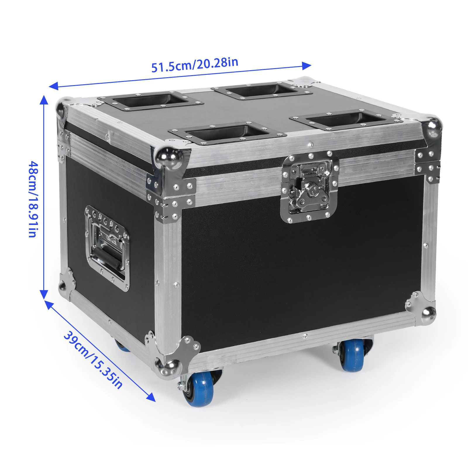 Fieryzeal Airline Case Heavy-Duty Gator Case Flightcase Flightcase Flycase mit integrierten Rädern und einziehbarem Abschleppgriff