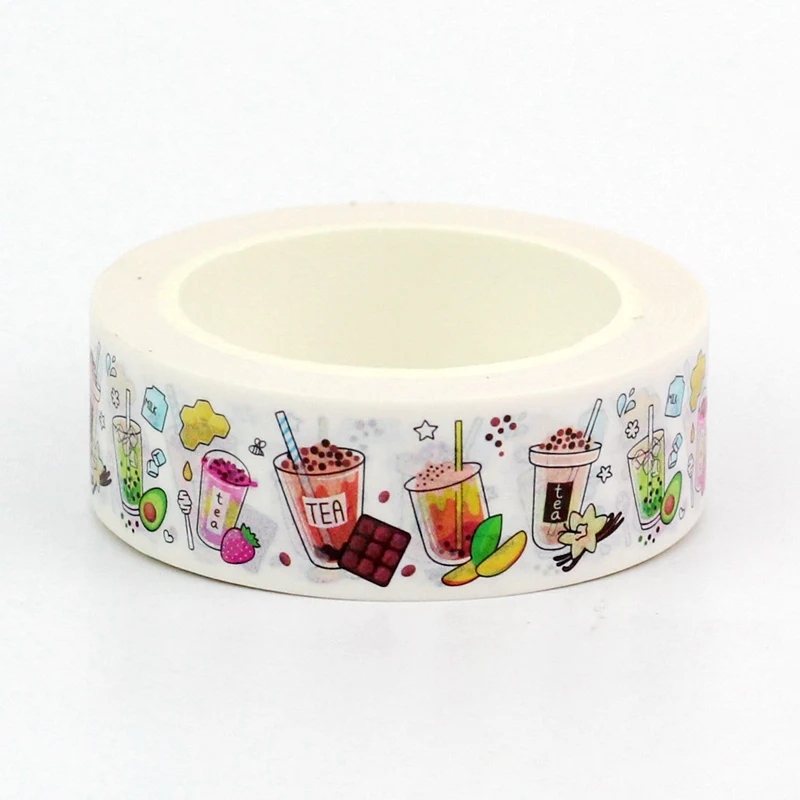 NEW 1PC 10M Decor Bubble Summer Drinks Washi Tape for Scrapbooking Craft  Adhesive Masking Tape Cute Journal Stationery