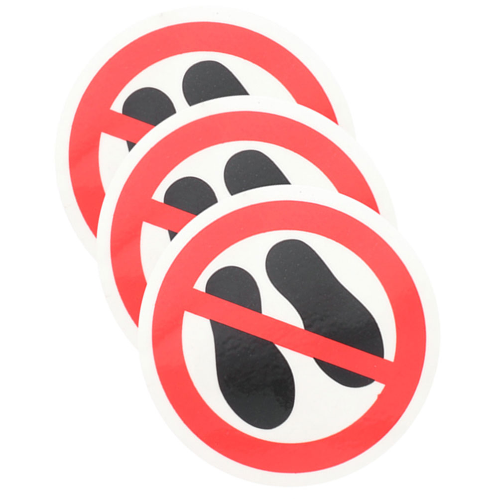 Label Stickers Stap Sticker Waarschuwing Vloer Geen Stickers Rond Niet Het Doen Zelfklevende Stepping Cirkel Dont Voorzichtigheid Teken Label Stickers