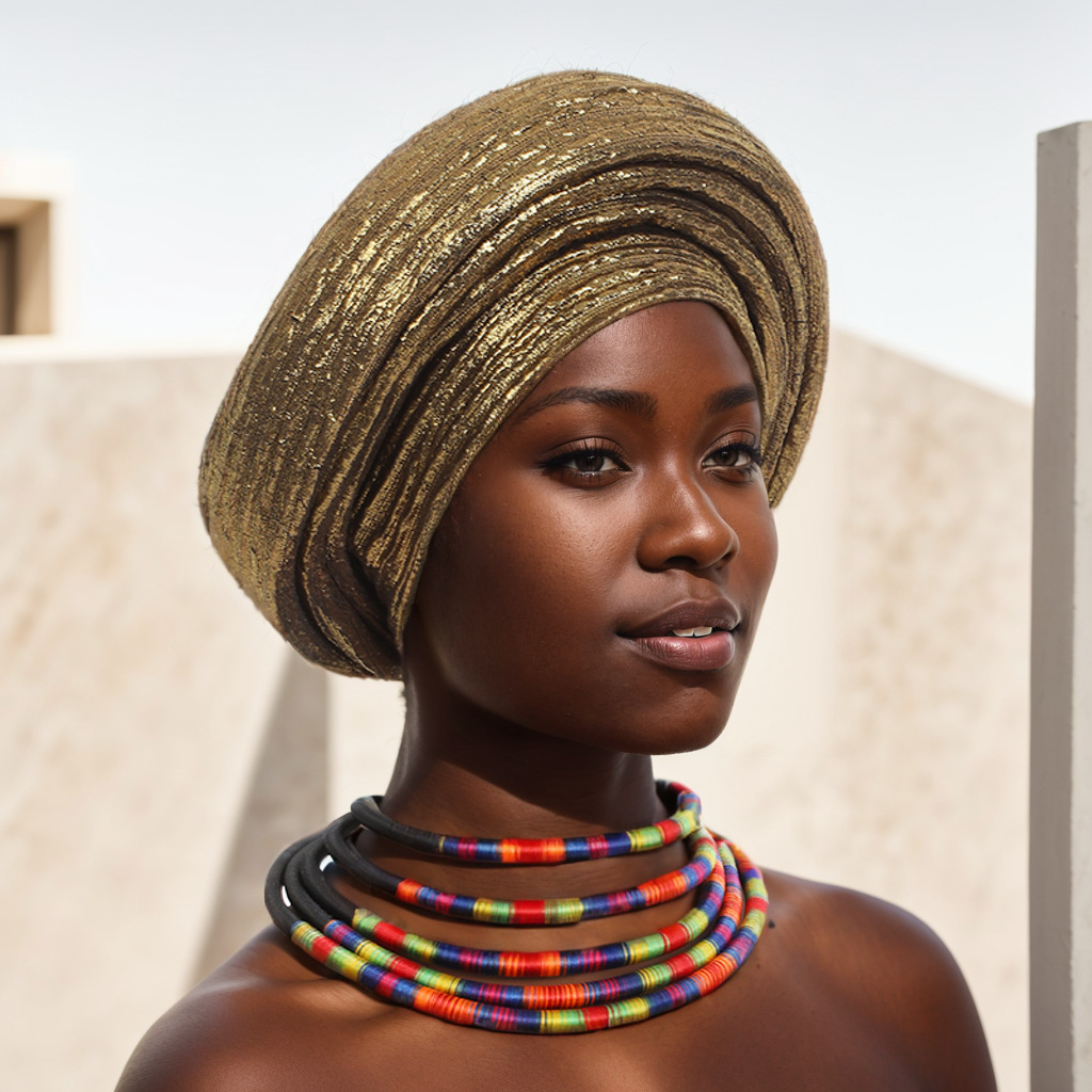Gorro turbante africano ya hecho, tocado de fiesta nigeriano, envolturas para la cabeza para mujer, gorro plisado con purpurina, gorro de Gele para automóvil