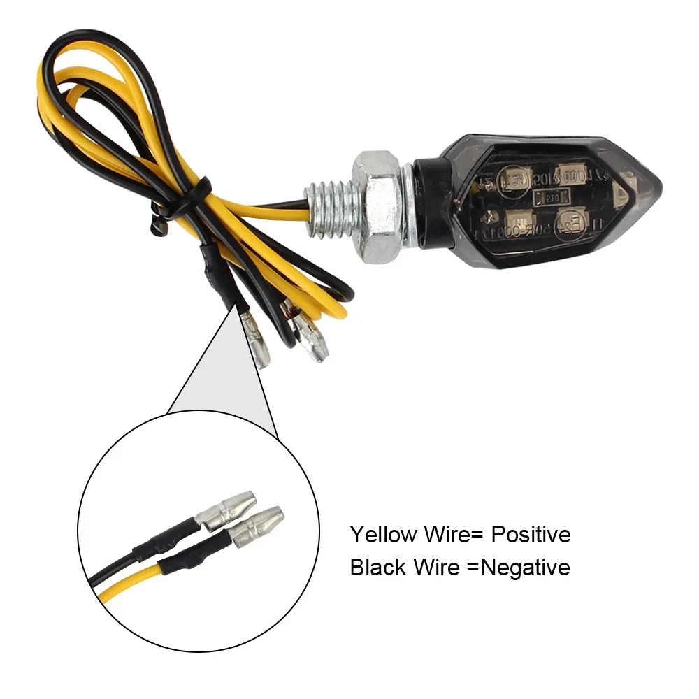 1 para super jasnych kierunkowskazów LED, 2 szt. uniwersalnych mini kierunkowskazów LED do motocykli, lampy motocyklowe, bursztynowe migacze LED.
