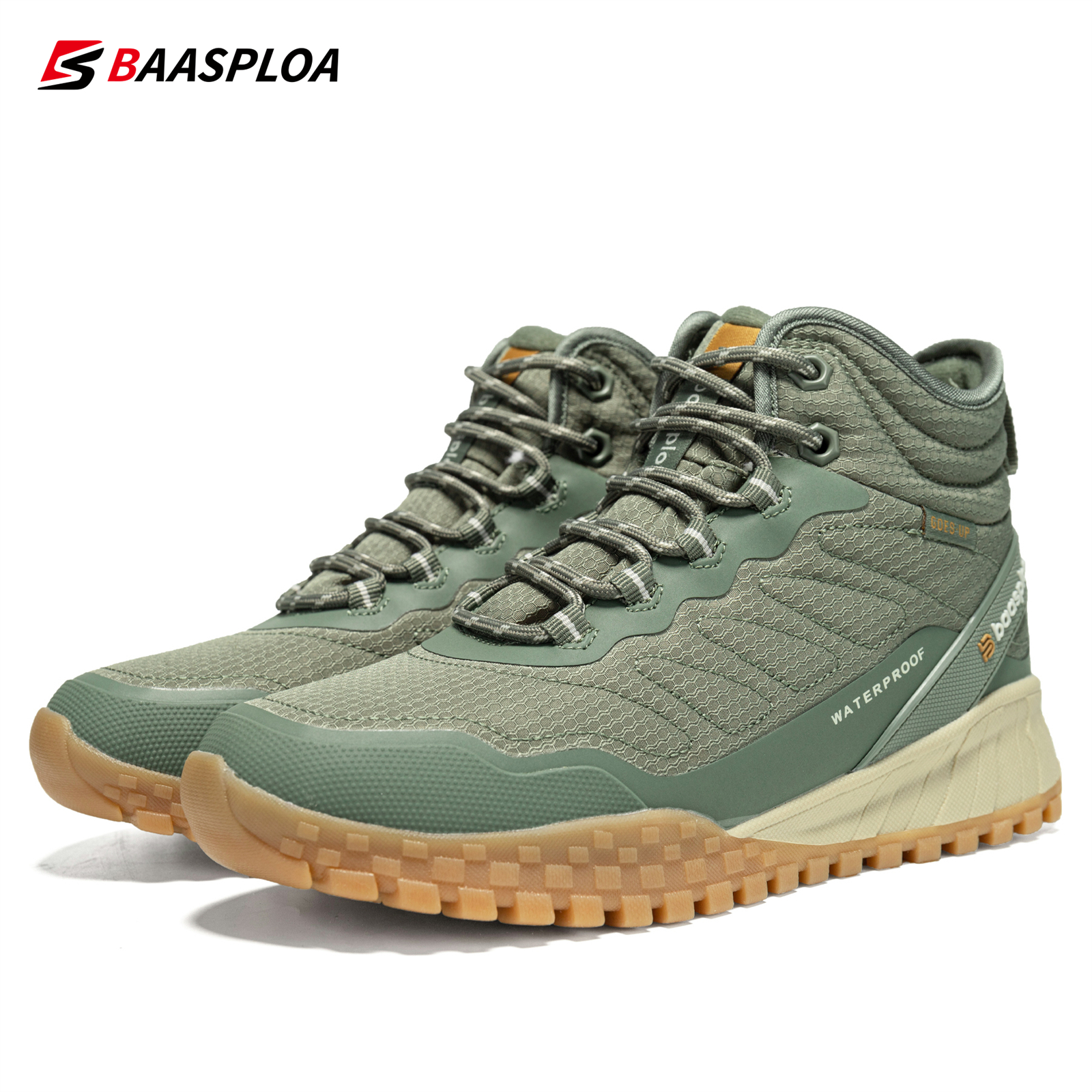 Baasploa, zapatillas de deporte de invierno para mujer, botas de nieve cálidas de felpa, zapatos impermeables antideslizantes, botas para exteriores para mujer, zapatos para caminar